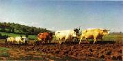 Rosa Bonheur Plowing in the Nivernais;the dressing of the vines oil on canvas